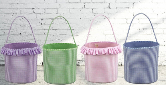 Personalized Seersucker Easter Baskets