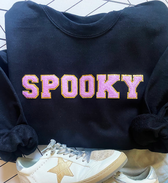 Spooky Glitter Patch Sweatshirt