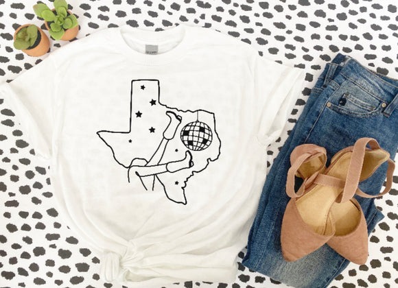 Texas Cowgirl Disco Tee/Sweatshirt