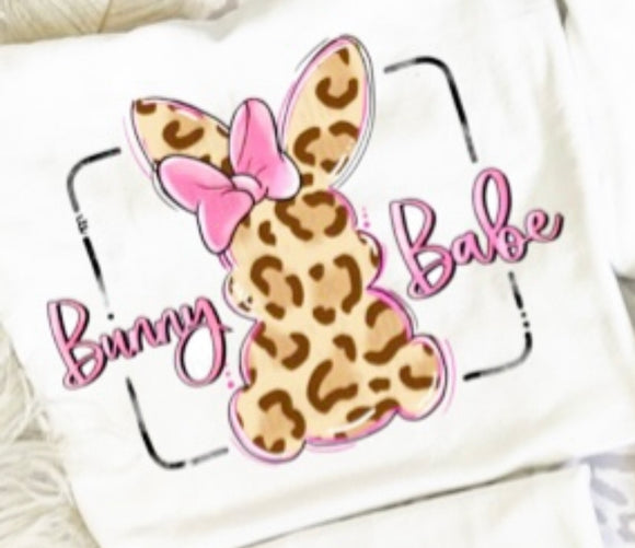 Leopard Bunny Babe Tee/Sweatshirt
