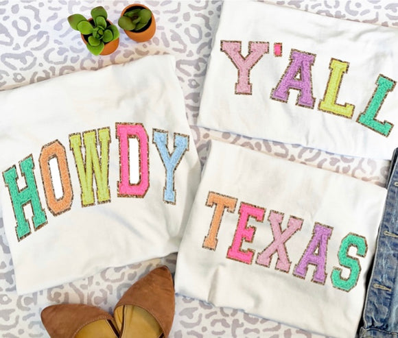 Howdy Y’all Texas TX Tee/Sweatshirt