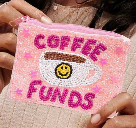 Coffee Funds Beaded Bag