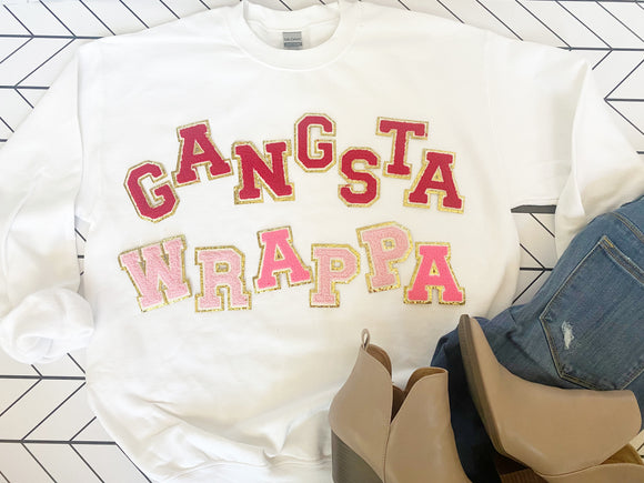 Gangsta Wrappa Glitter Patch Tee/Sweatshirt