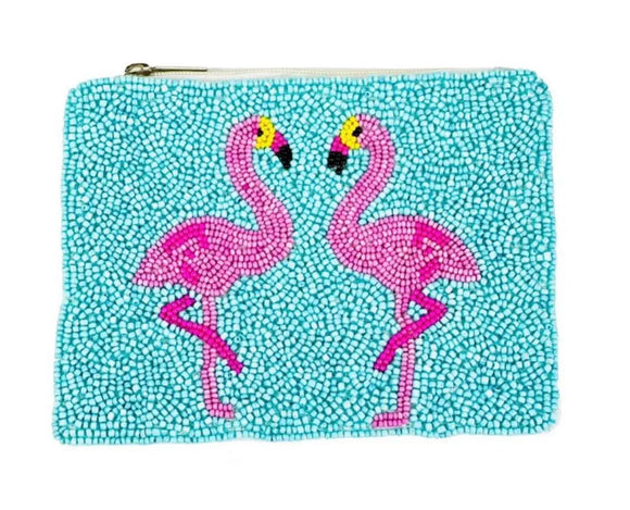 Flamingo Beaded Bag
