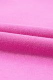 Bright Pink MAMA Letter Embossed Casual Sweatshirt