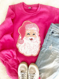 Vintage Santa Pink Sweatshirt