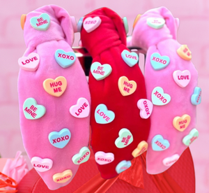 Valentine’s Conversation Hearts Headbands