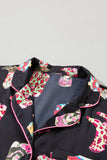 Black Western Boots Printed Short Pajama Set