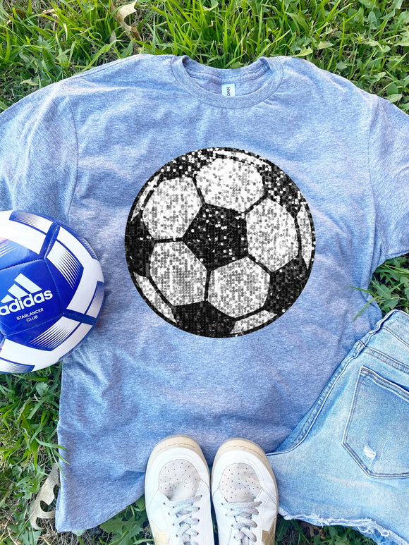 Sequin Soccer Ball Graphic Tee