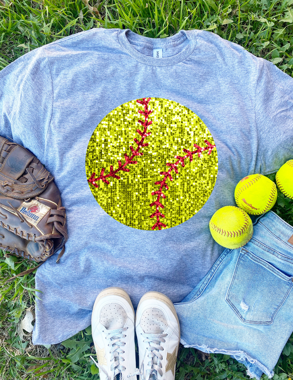 Sequin Softball Graphic Tee