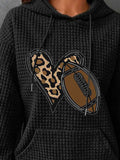 Heart & Football Graphic Hoodie