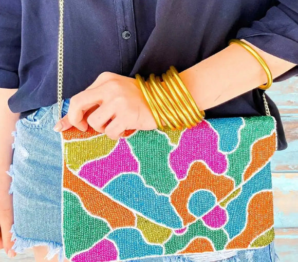 Kaleidoscope Beaded Clutch