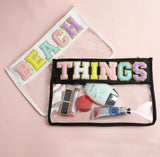 Chenille Letter Words Clear Bags