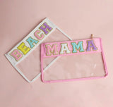 Chenille Letter Words Clear Bags