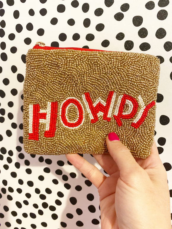 Howdy Gold Beaded Bag