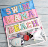 Chenille Letter Words Clear Bags