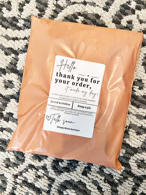Thank you Personalized Label Stickers